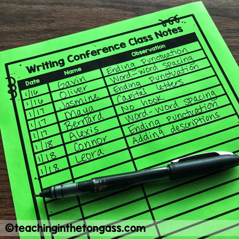 writing conference notes