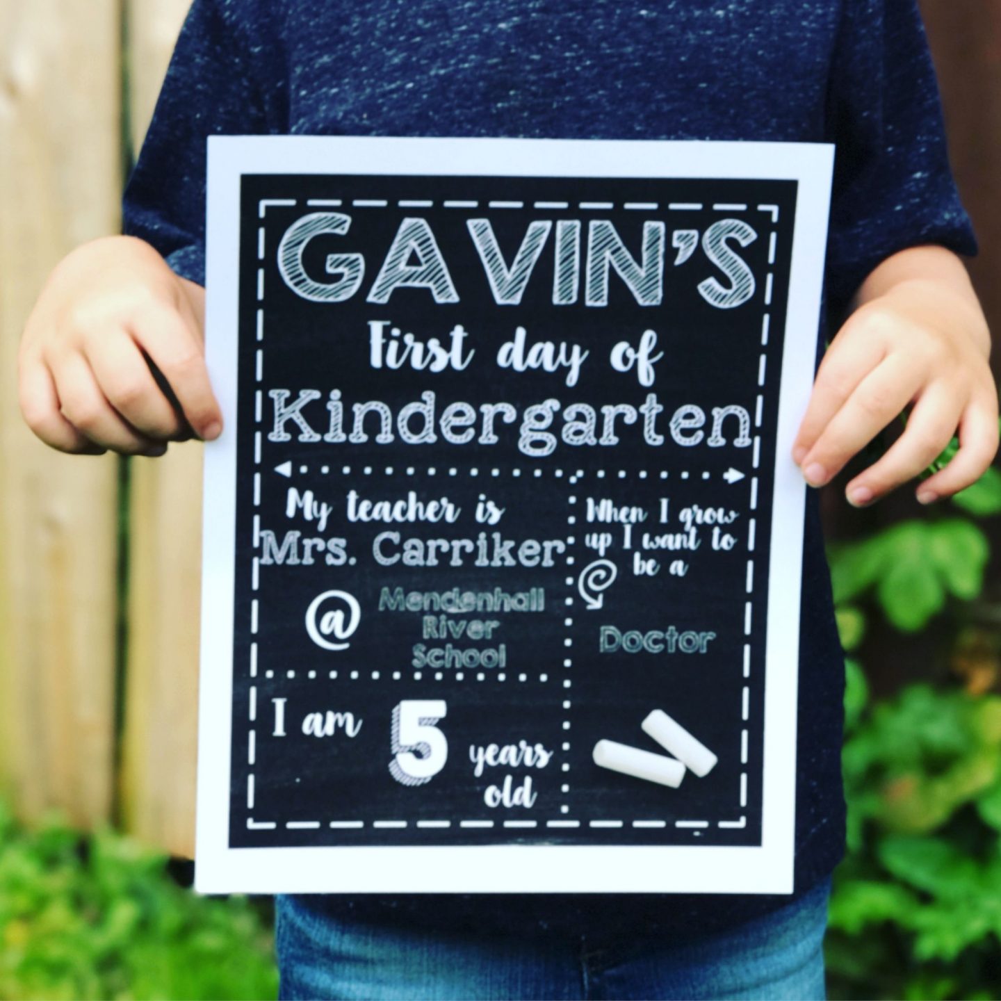 first day of school sign