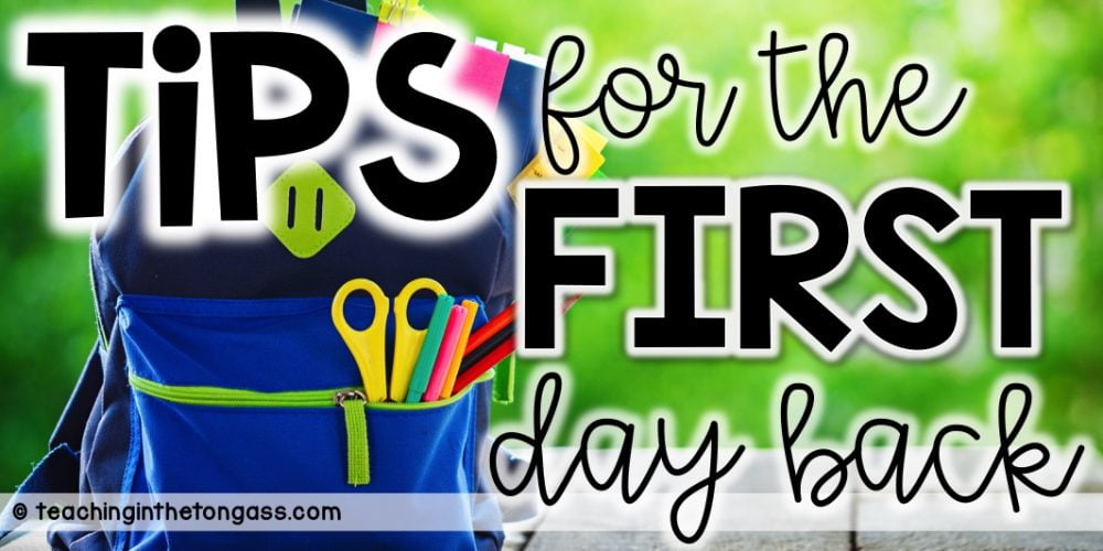 first day of school activities