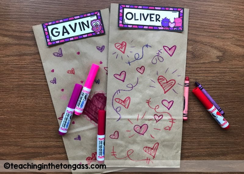 Valentine's Day Activities for Kids treat bags