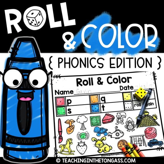 Roll and Color Phonics Activities