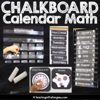 Chalkboard Calendar Math