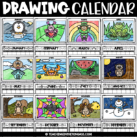 Directed Drawing Activities Calendar