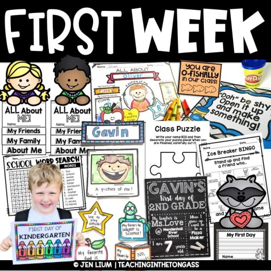 First Week Back to School Activities