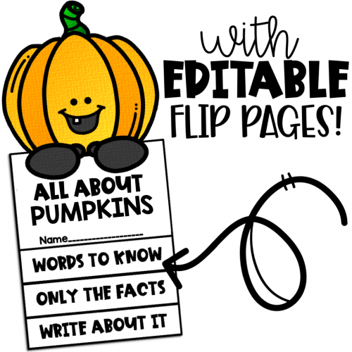 Editable Flip Book Template pumpkin