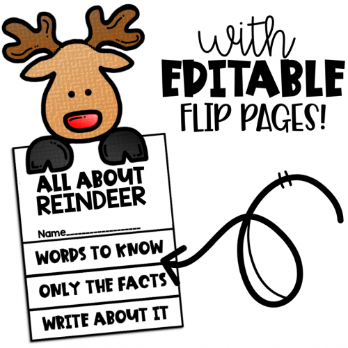 Editable Flip Book Template reindeer