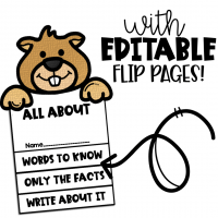 Editable Flip Book Template groundhog