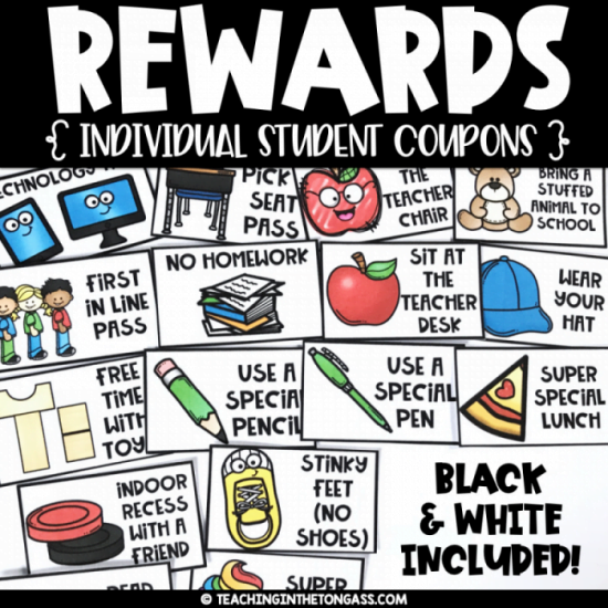 Printable Student Reward Coupons