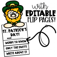 Editable Flip Book Template leprechaun