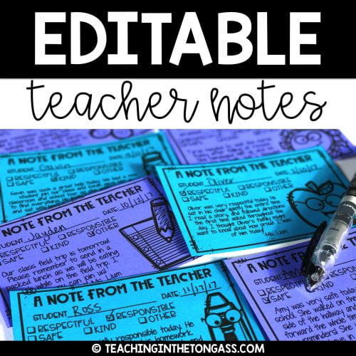 Teacher Notes to Students