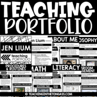 Editable Teacher Portfolio Template