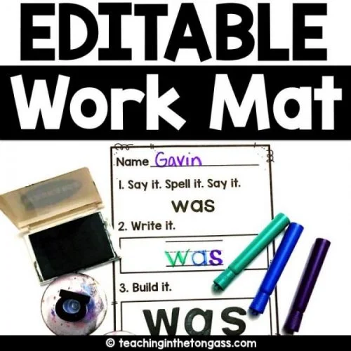 Editable Word Work Activities