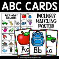 Letter Sounds Chart ABC Poster Alphabet Cards