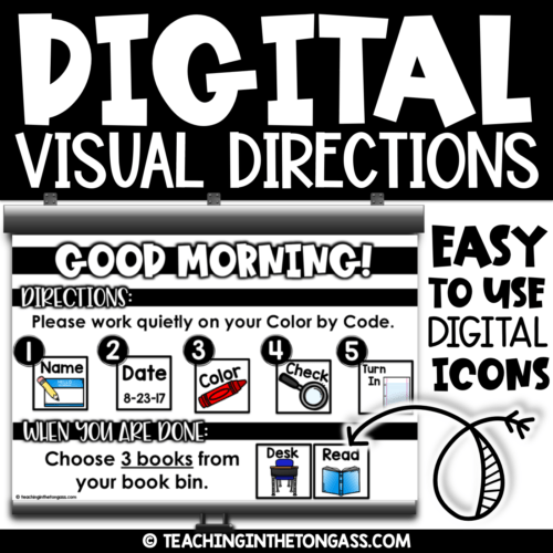 Digital Visual Direction Cards Slides