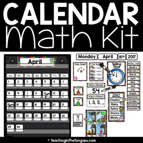 Printable Calendar Math Pieces