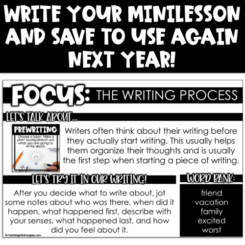Digital Writing Focus Wall