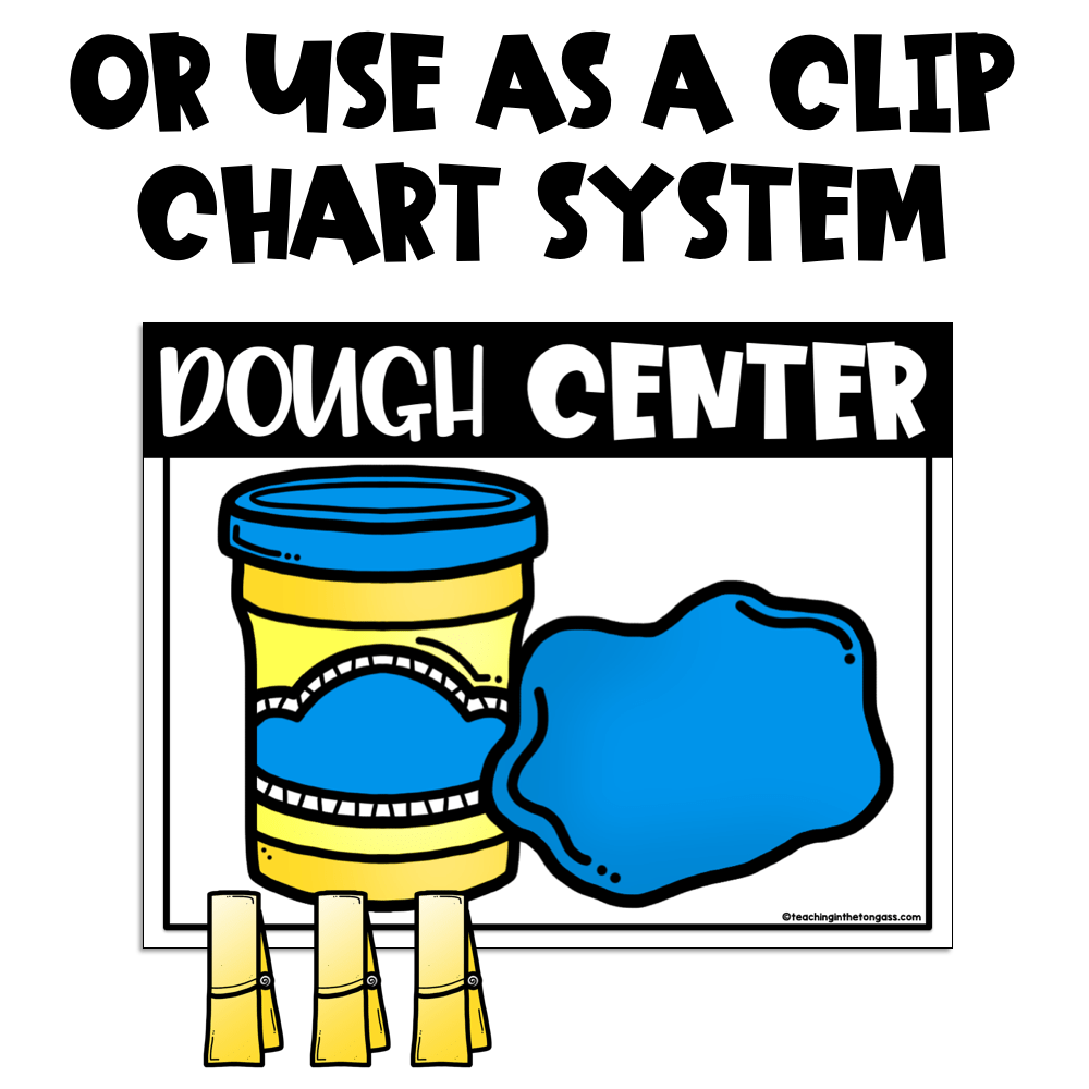 Center Rotation Clip Chart Stations Poster Signs – Teaching in the Tongass