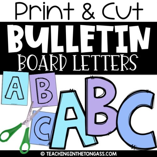 Printable bulletin board letters