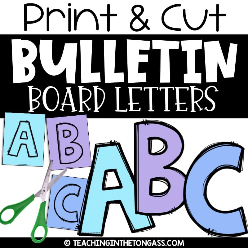 Printable Poster Board Letters 