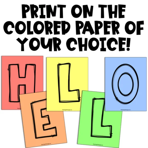 Multi colored Bulletin Board Banner Letters - Print Your Own