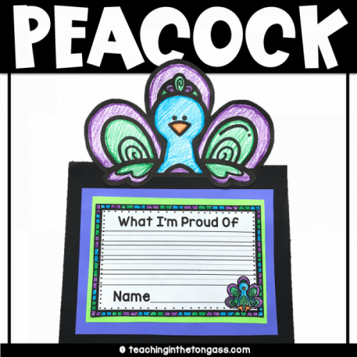 Peacock Craft Writing Activity