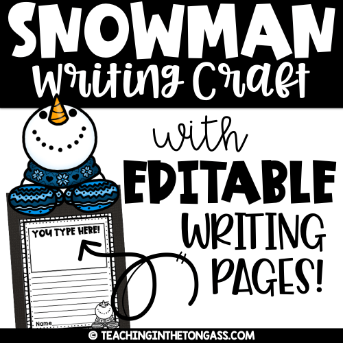 Snowman Craft Writing Activity