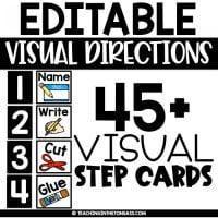 Editable Visual Direction Cards