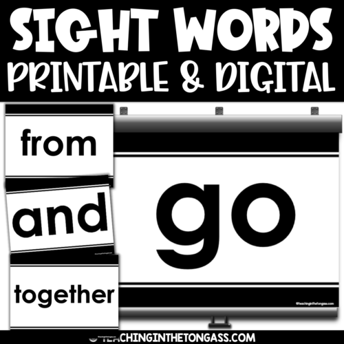 Sight Word Flash Card Slides