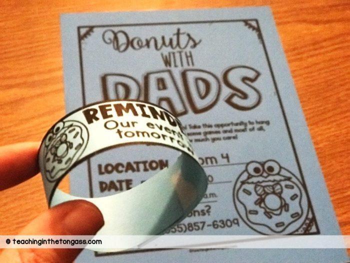 Donuts with Dads Reminder Bracelet