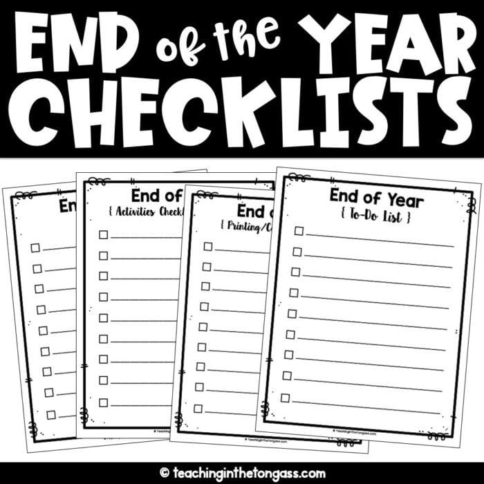 end of the year checklist free