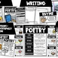 Poetry Unit 1st 2nd 3rd Grade Writing Elements Anchor Charts