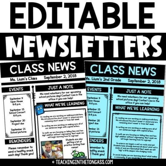 Weekly Class Newsletter Template