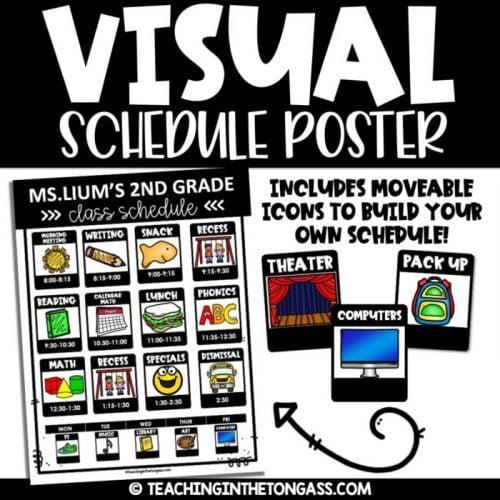 Visual Class Schedule Poster