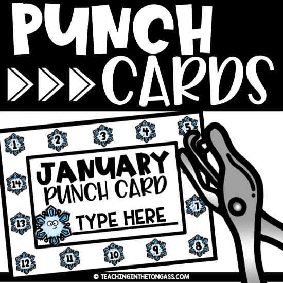 Editable Behavior Punch Cards