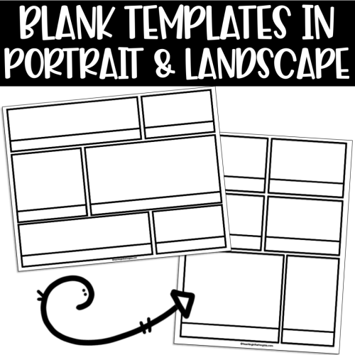 Comic Strip Template Writing Book