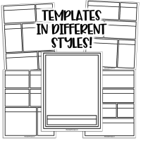 Comic Strip Template Writing Book