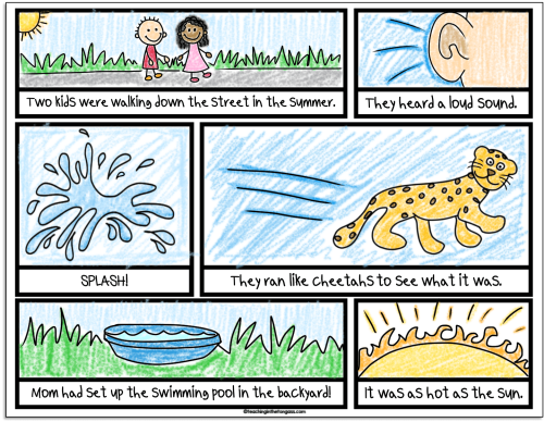 Comic Strip Template Writing Book