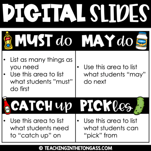 Must Do May Do Editable Slides Catchup Pickles