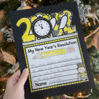 New Years 2023 Resolution Writing Craft Bulletin Board