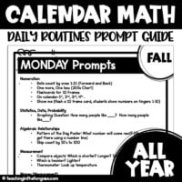 Calendar Math Routines Question Prompts
