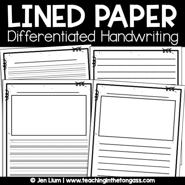 Handwriting Paper: Printable Lined Paper