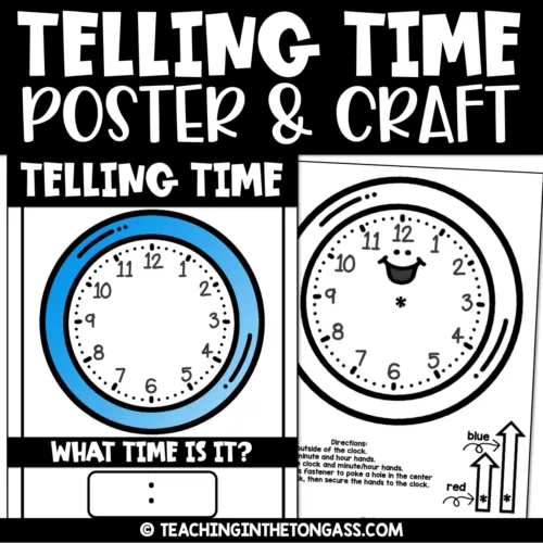Telling Time Clock Craft Half Hour Minute – Teaching in the Tongass
